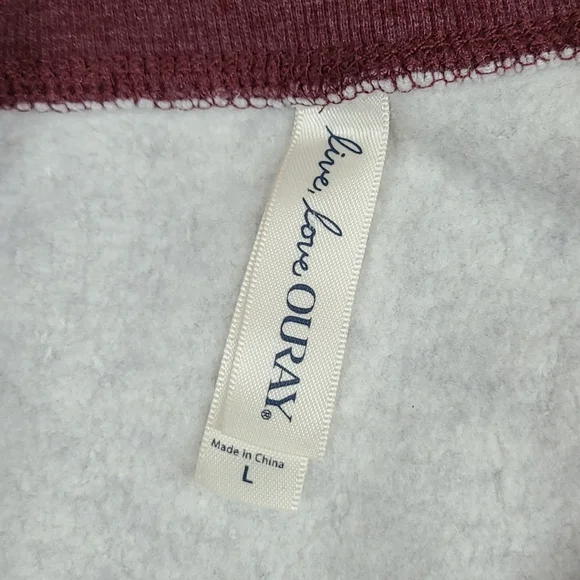 Ouray Paws Up Montana Graphic Raglan Sweatshirt Gray - Large - Picture 6 of 7